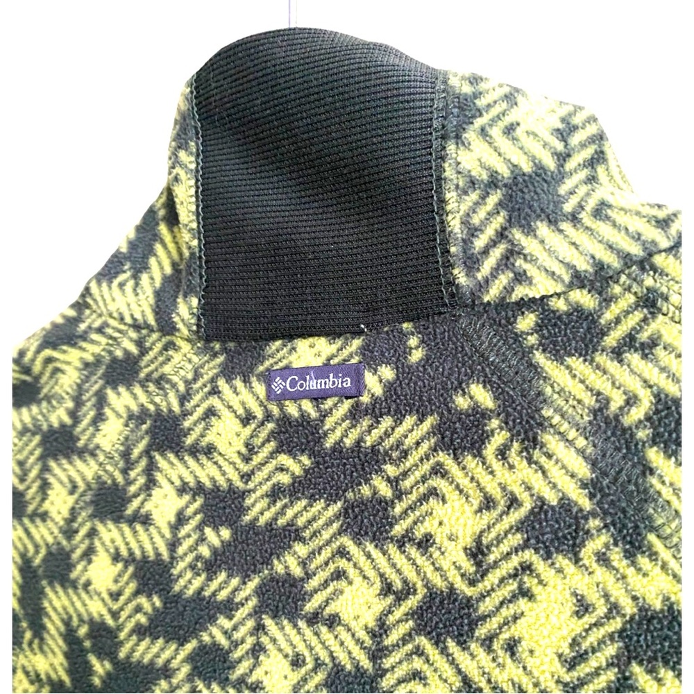 Columbia Women’s Fleece Pullover Small Jacket Sweater Pixelated Half Zip - Picture 5 of 7